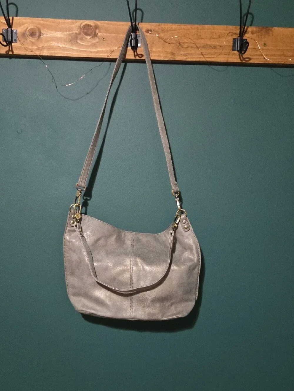 Hobo International Pier Shoulder Bag - Granite Gold Metallic